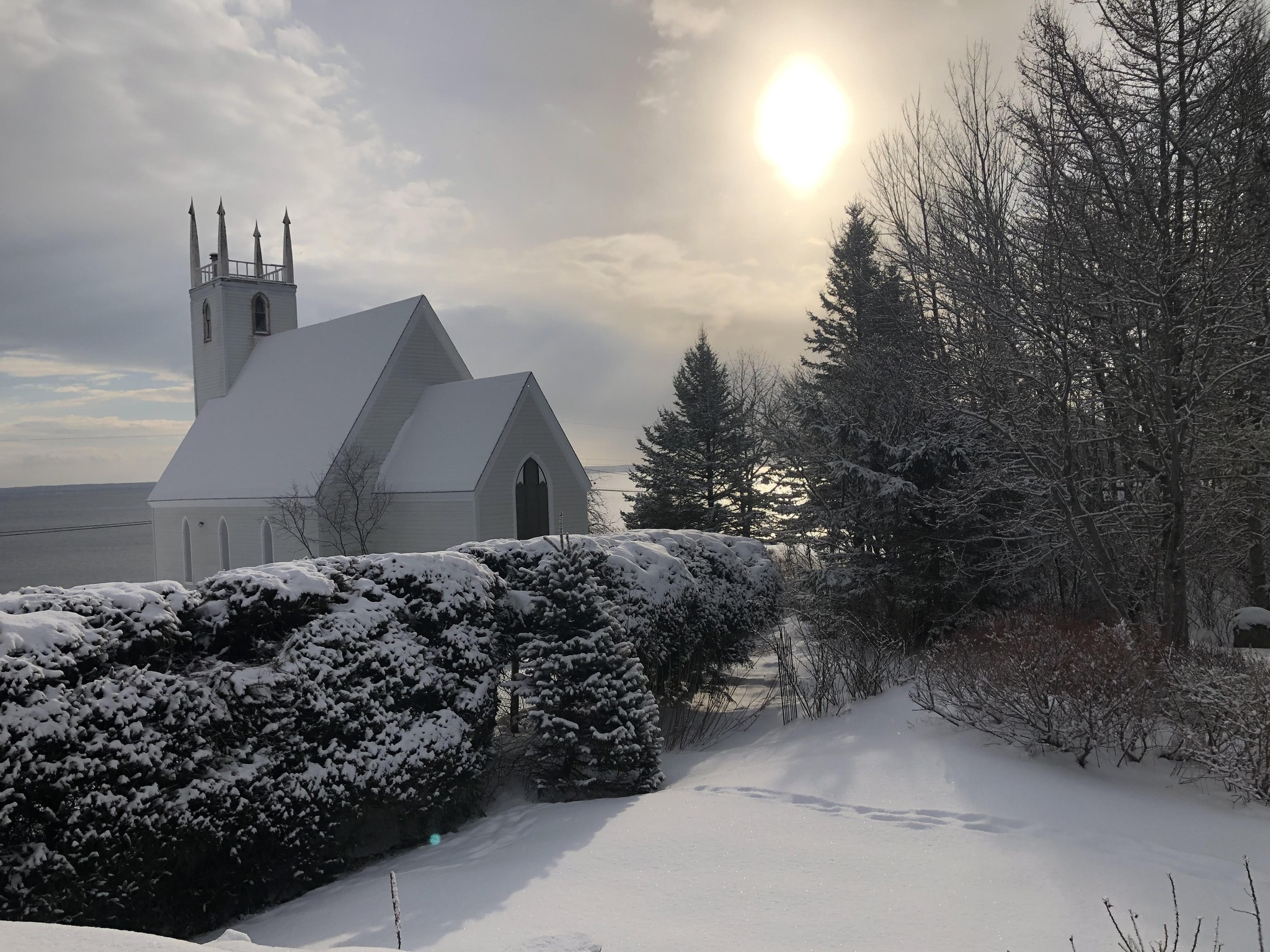 Some beautiful winter photos of St. Mark's, Mill Cove courtesy of Deb Gass.
